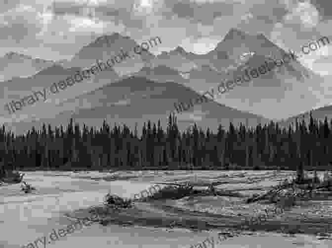 A Black And White Landscape Of A Mountain Range Colors Book: Introducing Color Black And White