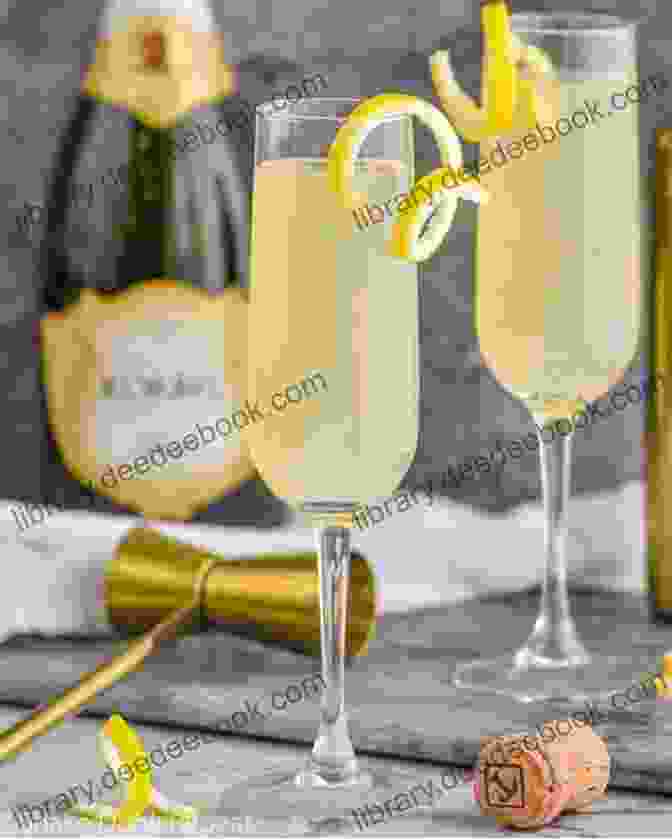 A French 75 Cocktail Garnished With A Lemon Twist Cocktails Of New Orleans Katalina Ramblewild
