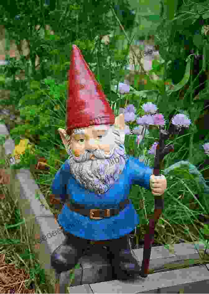A Gnome Standing In A Snowy Garden, Holding A Red Watering Can Cross Stitch Pattern: Gnome With A Snowman: Counted Cross Stitch