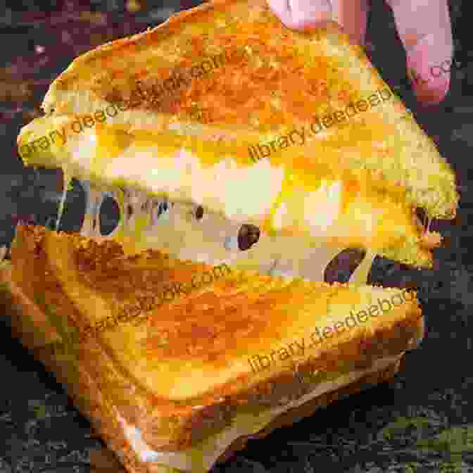 A Golden Brown Grilled Cheese Sandwich With Melted Cheddar Cheese Oozing Out The Sides THE ESSENTIAL PANINI COOKBOOK: Creative Classic Recipes And Delicious Sandwich Ideas