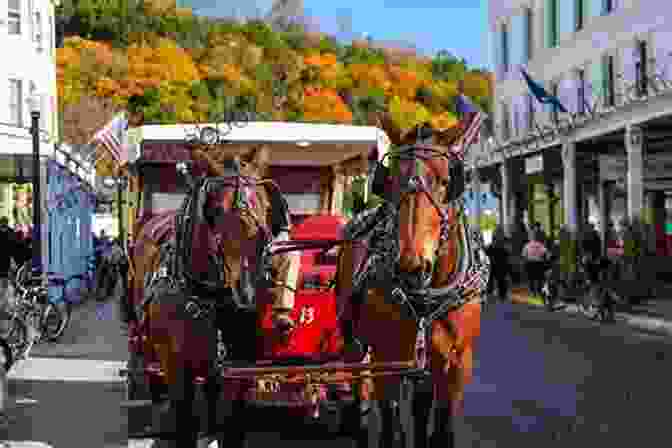 A Horse Drawn Carriage Ride Through The Cobblestone Streets Of Mackinac Island At Sunset Midsummer Nights (Secrets Of Mackinac Island 4)