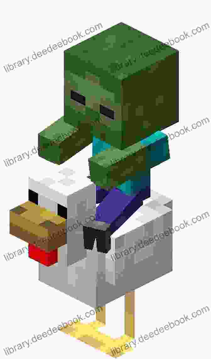Blocky The Chicken Jockey Cowboy Riding On A Chicken In Minecraft Diary Of A Blocky Chicken Jockey: Cube Cowboy 1