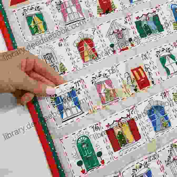Felt Advent Calendar With Red And White Pockets American Homestead Christmas: 21 Felt Fabric Projects For Homemade Holidays