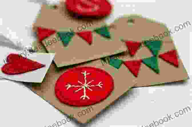 Felt Christmas Gift Tags With Green And Red Felt American Homestead Christmas: 21 Felt Fabric Projects For Homemade Holidays
