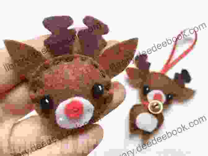 Felt Reindeer Ornaments With Brown And Red Felt American Homestead Christmas: 21 Felt Fabric Projects For Homemade Holidays