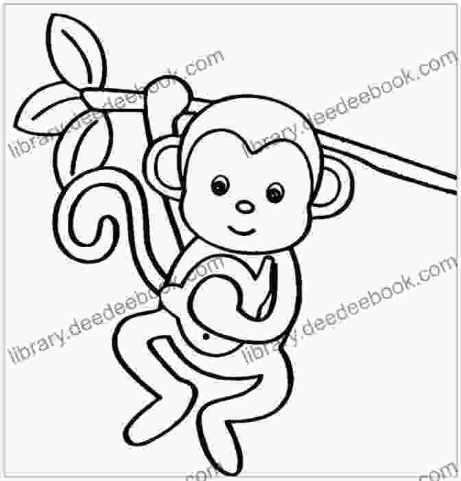 Funny Monkey Coloring Page Coloring For Children From 3 5 Years Old Funny Animals