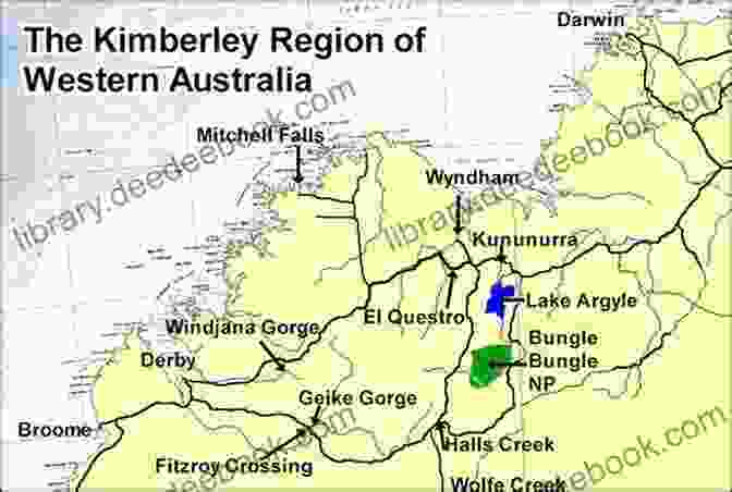 Map Of The Kimberley West Region, Western Australia. The Carolina Emerald: Kimberley West Gemstone Mysteries 3