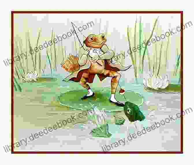 Mr Jeremy Fisher, A Little Frog, Is Sitting On A Lily Pad, Holding A Fishing Rod. He Is Wearing A Hat And A Waistcoat. The Tale Of Mr Jeremy Fisher