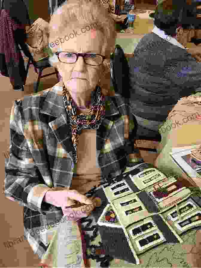 Portrait Of Donna Hrkman, A Master Rug Hooker, Holding A Partially Completed Rug Rug Hooker S Companion Donna Hrkman