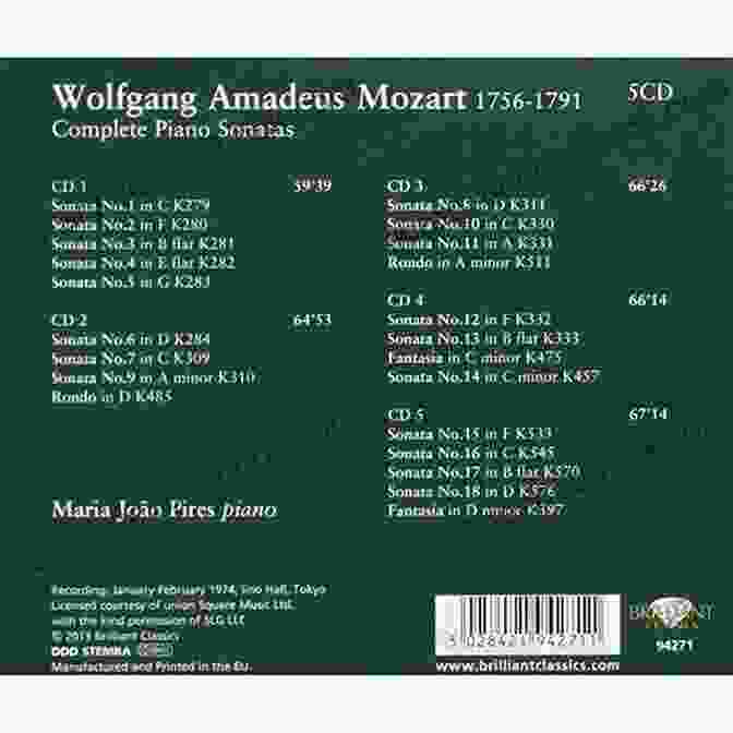 Wolfgang Amadeus Mozart, Sonata No. 1 In G Major, K. 171 20 Beautiful Classical Pieces For Flute And Guitar